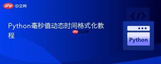 Python毫秒值动态时间格式化教程