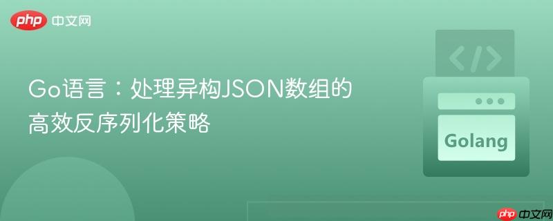 Go语言：处理异构JSON数组的高效反序列化策略