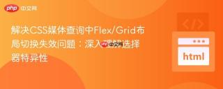 解决CSS媒体查询中Flex/Grid布局切换失效问题：深入理解选择器特异性