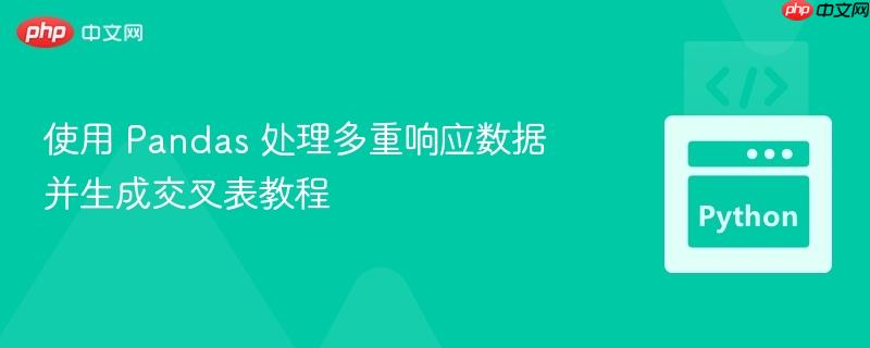 使用 Pandas 处理多重响应数据并生成交叉表教程