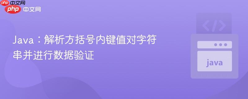 Java：解析方括号内键值对字符串并进行数据验证