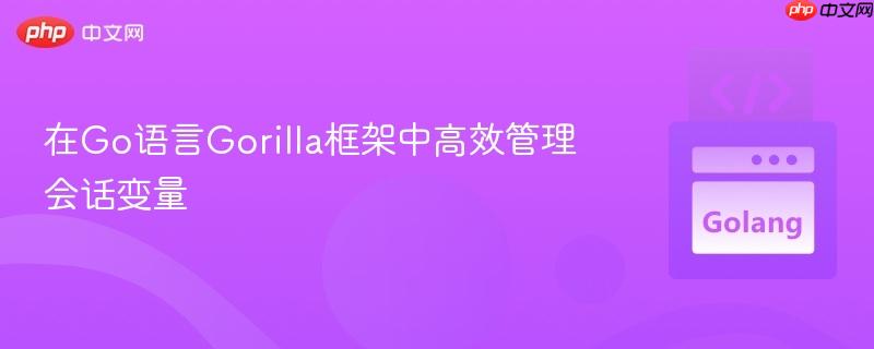 在Go语言Gorilla框架中高效管理会话变量