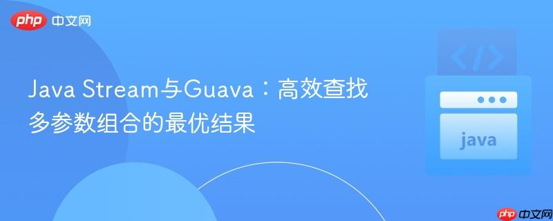 Java Stream与Guava：高效查找多参数组合的最优结果