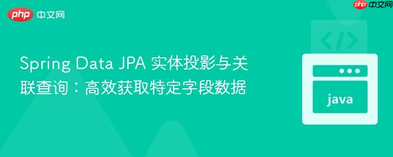Spring Data JPA 实体投影与关联查询：高效获取特定字段数据
