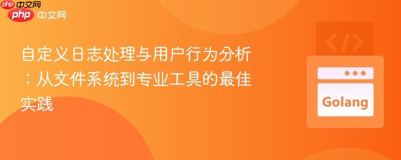 自定义日志处理与用户行为分析:从文件系统到专业工具的最佳实践