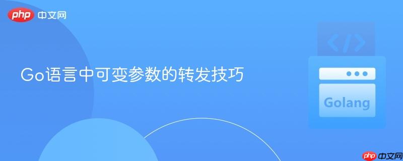 Go语言中可变参数的转发技巧