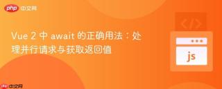 Vue 2 中 await 的正确用法：处理并行请求与获取返回值