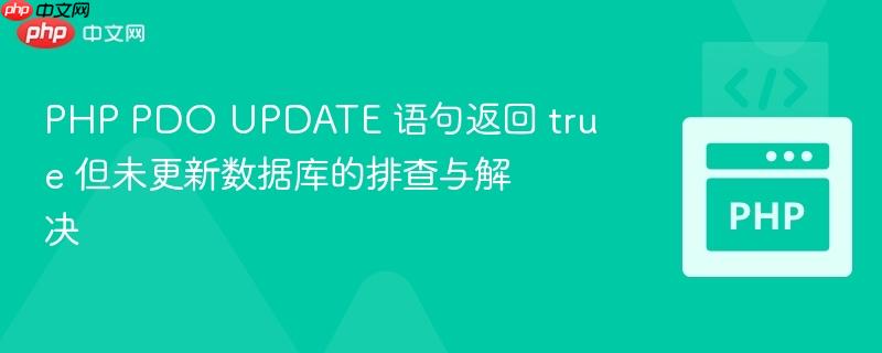 PHP PDO UPDATE 语句返回 true 但未更新数据库的排查与解决
