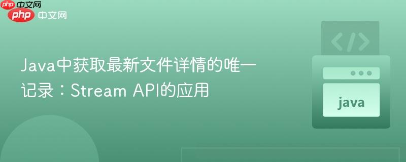 Java中获取最新文件详情的唯一记录：Stream API的应用