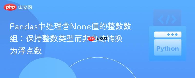 Pandas中处理含None值的整数数组：保持整数类型而非自动转换为浮点数
