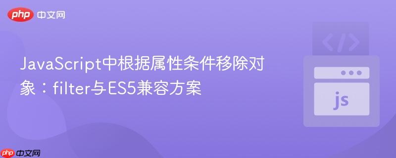 JavaScript中根据属性条件移除对象：filter与ES5兼容方案

