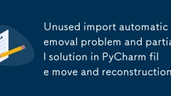 Problem mit der automatischen Entfernung ungenutzter Importe und teilweise Lösung bei der Verschiebung und Rekonstruktion von PyCharm-Dateien