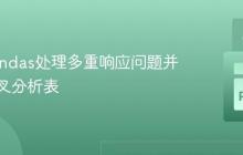 使用Pandas处理多重响应问题并生成交叉分析表