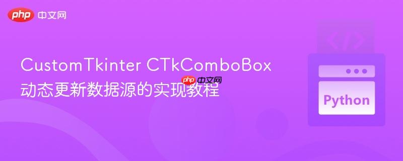 CustomTkinter CTkComboBox 动态更新数据源的实现教程