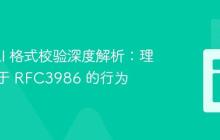 Ajv URI 格式校验深度解析：理解其基于 RFC3986 的行为