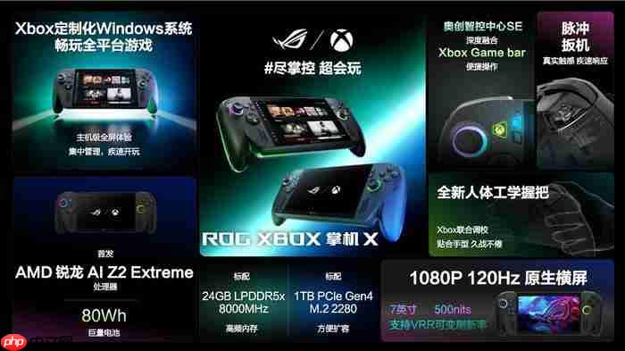 XBOX 纯血联合!ROG XBOX 掌机 X 6499 元正式开售