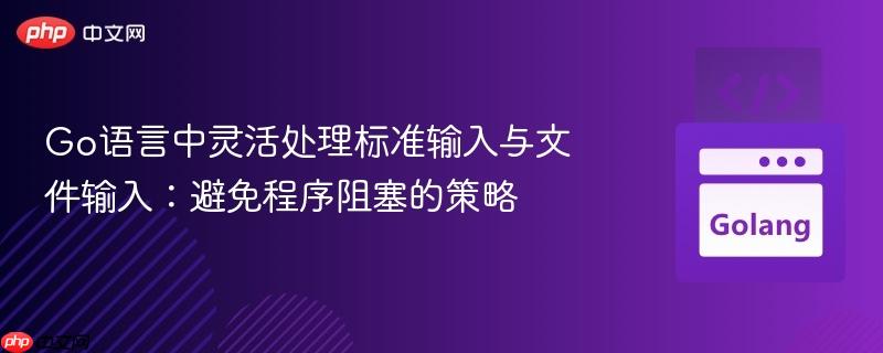 Go语言中灵活处理标准输入与文件输入：避免程序阻塞的策略
