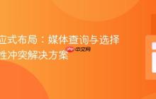 CSS响应式布局：媒体查询与选择器特异性冲突解决方案