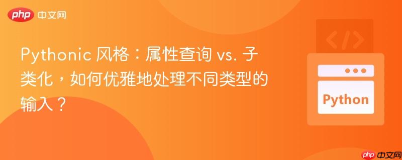 Pythonic 风格：属性查询 vs. 子类化，如何优雅地处理不同类型的输入？