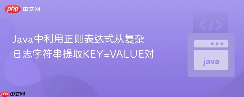 Java中利用正则表达式从复杂日志字符串提取KEY=VALUE对