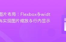 响应式图片布局：Flexbox与width: 100%实现图片缩放与行内显示