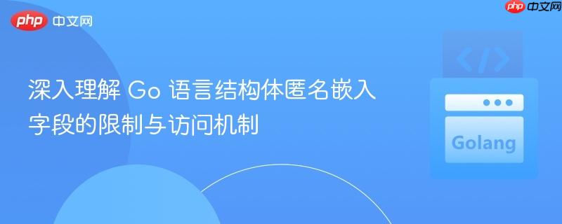 深入理解 Go 语言结构体匿名嵌入字段的限制与访问机制
