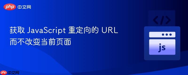 获取 javascript 重定向的 url 而不改变当前页面