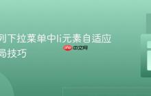 CSS多列下拉菜单中li元素自适应高度布局技巧