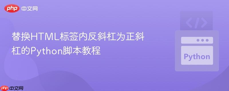 替换html标签内反斜杠为正斜杠的python脚本教程