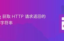 Golang 获取 HTTP 请求返回的 JSON 字符串