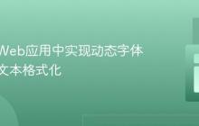 如何在Web应用中实现动态字体大小与文本格式化
