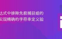 正则表达式中排除先前捕获组的技巧：实现精确的字符串定义验证