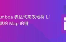 使用 Lambda 表达式高效地将 List 的值赋给 Map 的键