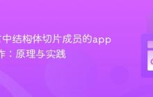 Go语言中结构体切片成员的append操作：原理与实践