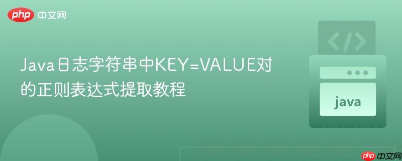 Java日志字符串中KEY=VALUE对的正则表达式提取教程