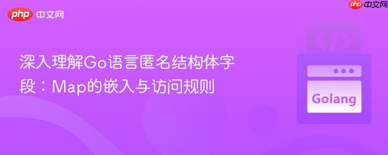 深入理解go语言匿名结构体字段:map的嵌入与访问规则