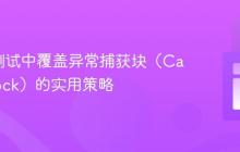 JUnit测试中覆盖异常捕获块（Catch Block）的实用策略