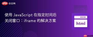 使用 JavaScript 在指定时间后关闭窗口：iframe 的解决方案