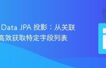 Spring Data JPA 投影：从关联实体中高效获取特定字段列表