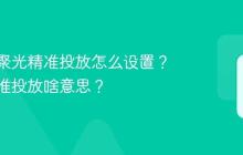 小红书聚光精准投放怎么设置?聚光精准投放啥意思?