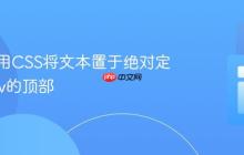 如何使用CSS将文本置于绝对定位的Div的顶部
