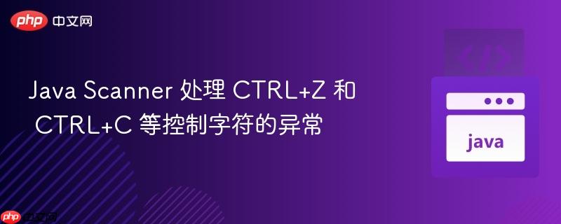 java scanner 处理 ctrl+z 和 ctrl+c 等控制字符的异常