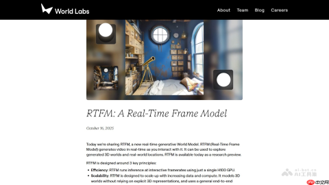 RTFM— 李飞飞团队推出的实时生成式世界模型