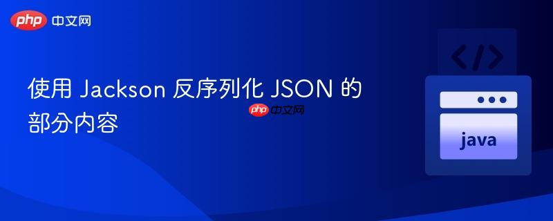 使用 jackson 反序列化 json 的部分内容