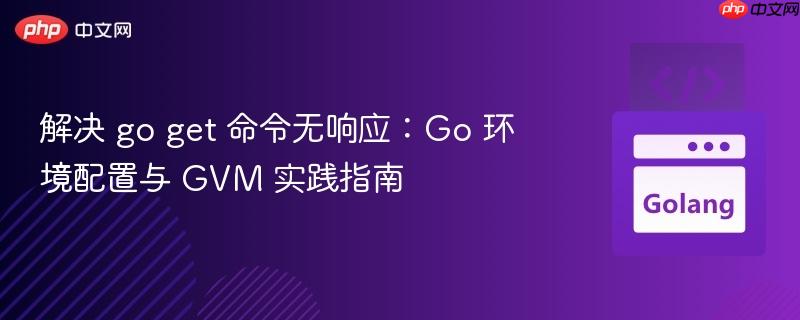 解决 go get 命令无响应:go 环境配置与 gvm 实践指南