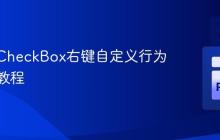 实现QCheckBox右键自定义行为的完整教程