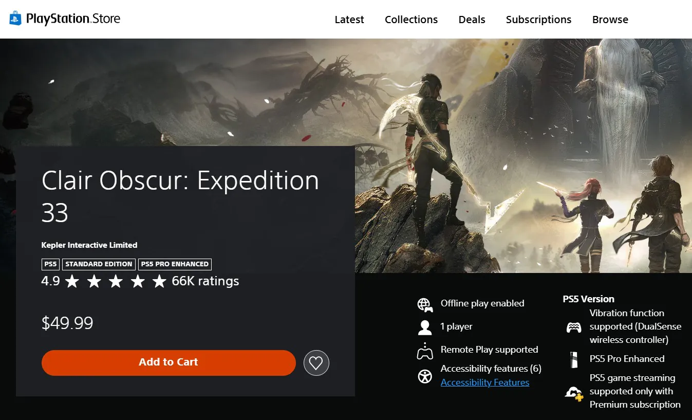 重铸JRPG荣光！《光与影：33号远征队》4.9分登顶PS