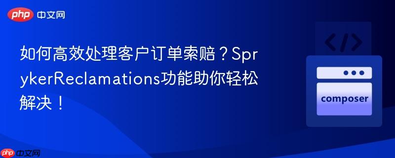 如何高效处理客户订单索赔?SprykerReclamations功能助你轻松解决! 如何高效处理客户订单索赔?SprykerReclamations功能助你轻松解决!
