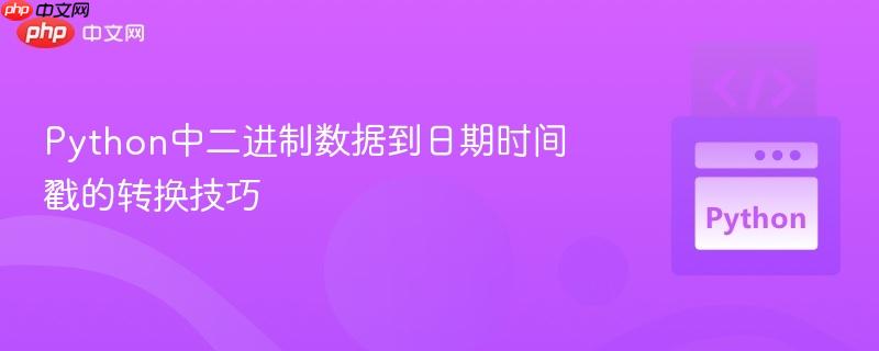 Python中二进制数据到日期时间戳的转换技巧
