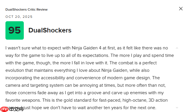 《忍者龙剑传4》M站均分83分：血脉贲张的华丽回归！